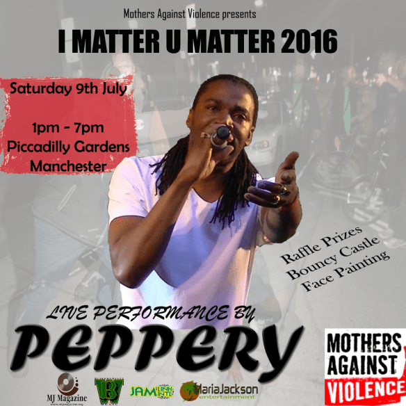 mothers against violence concert Peppery